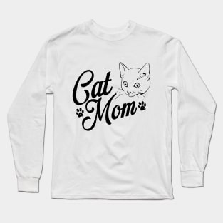 cat mom cool design gift Long Sleeve T-Shirt